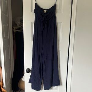 Elegant Navy Strapless Jumpsuit